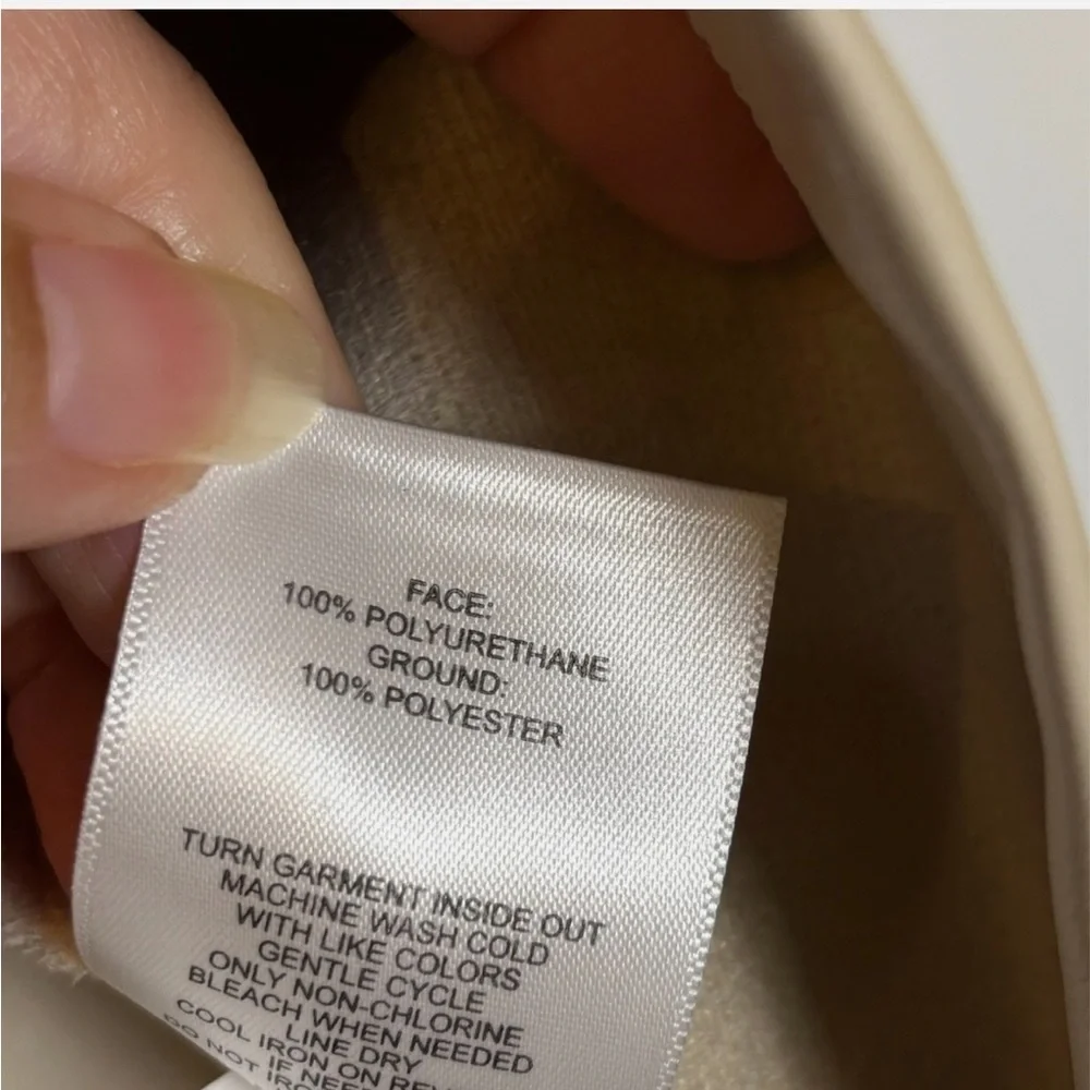 NEW Faux Leather Boxy Shirt Jacket Short Sleeve Button Up M Moto Boho MSRP $88 - Picture 6 of 6